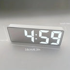 Alarm Clock Mirror LED USB & Battery Powered