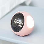 Alarm Clock Pixel Display Temperature & Voice-Activated Night Light