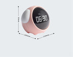 Alarm Clock Pixel Display Temperature & Voice-Activated Night Light
