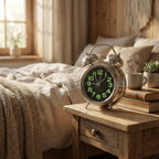 Alarm Clock Retro Twin-Bell Extra Loud Silent Quartz