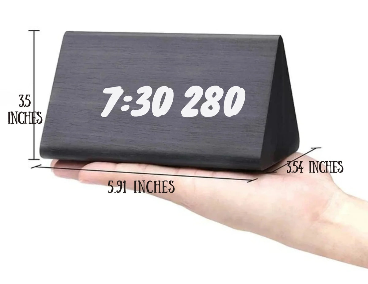 Alarm Clock Wood Finish Voice Control Temperature Display