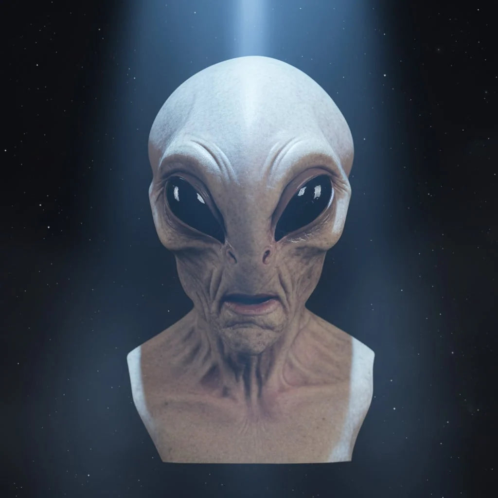 Alien Mask Full-Head Latex Realistic Wrinkled Skin