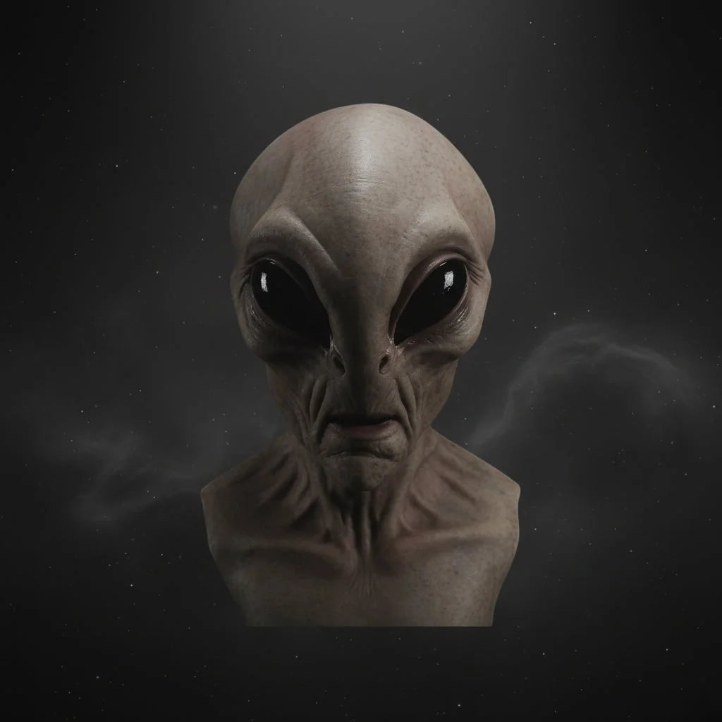 Alien Mask Full-Head Latex Realistic Wrinkled Skin