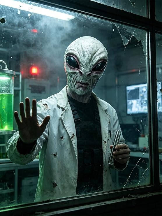 Alien Mask Full Head Soft Flexible Latex Breathable