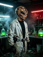 Alien Mask Full Head Soft Flexible Latex Breathable