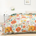 All-Season Floral Cotton Jacquard Blanket (Machine-Washable)