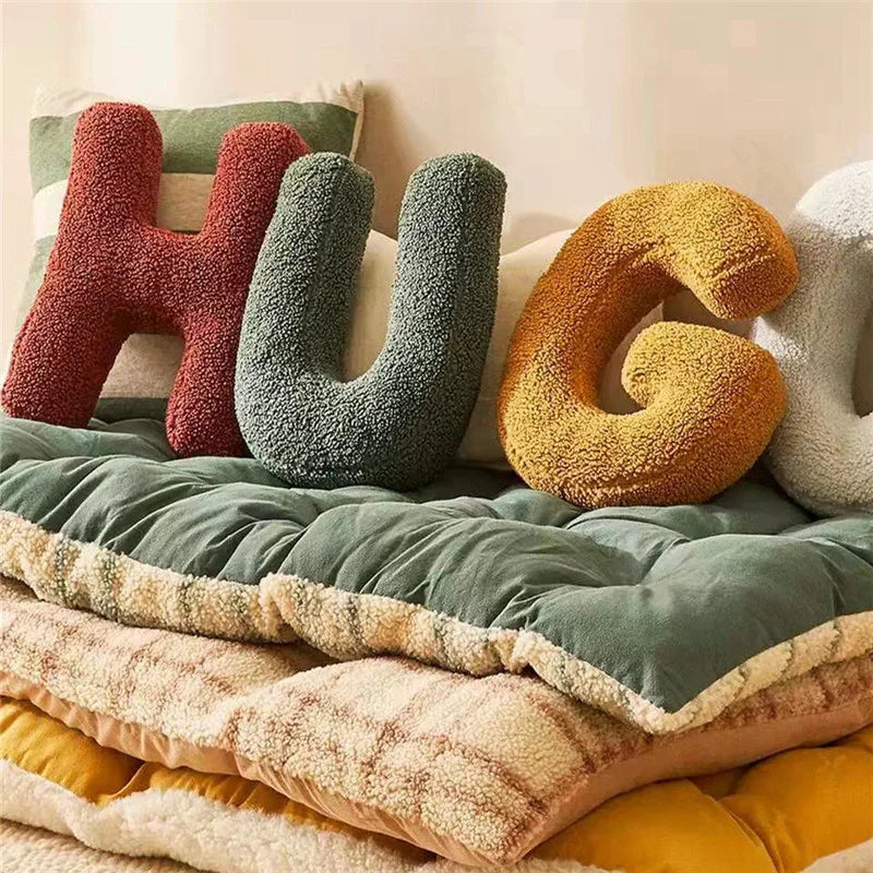 Alphabet Cushion Velvet Customizable 38×30 Cm