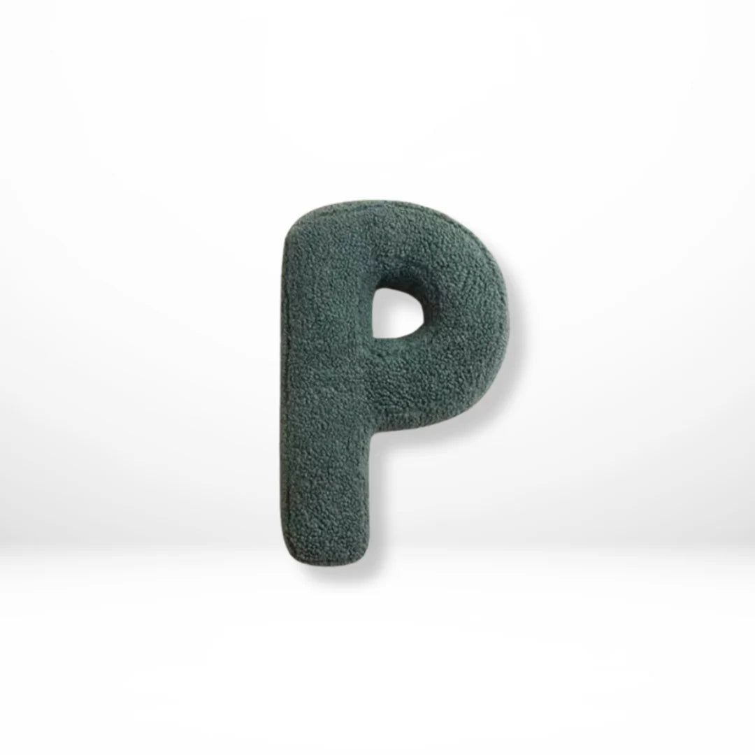 Alphabet Cushion Velvet Customizable 38×30 Cm