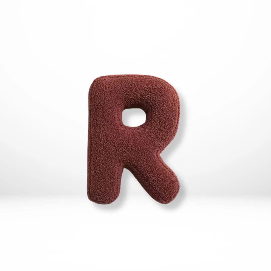 Alphabet Cushion Velvet Customizable 38×30 Cm