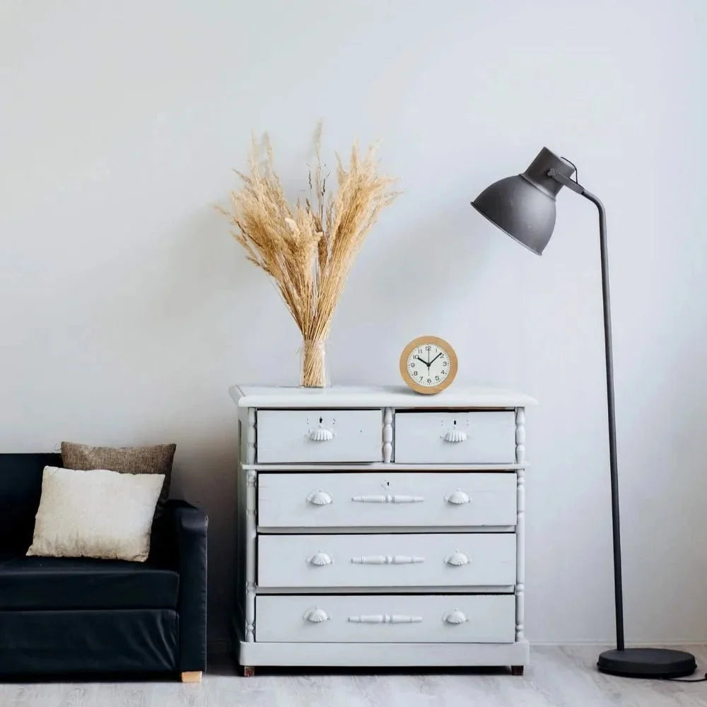 Analog Alarm Clock Beech Wood Silent Movement Battery Powered