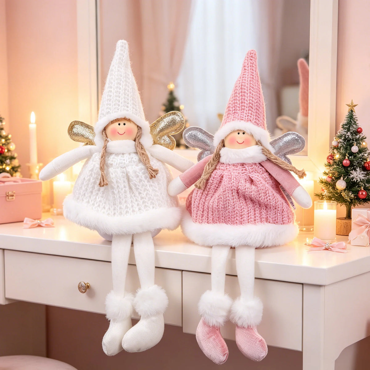 Angel Figurine Handmade Textile Tabletop Holiday Decor