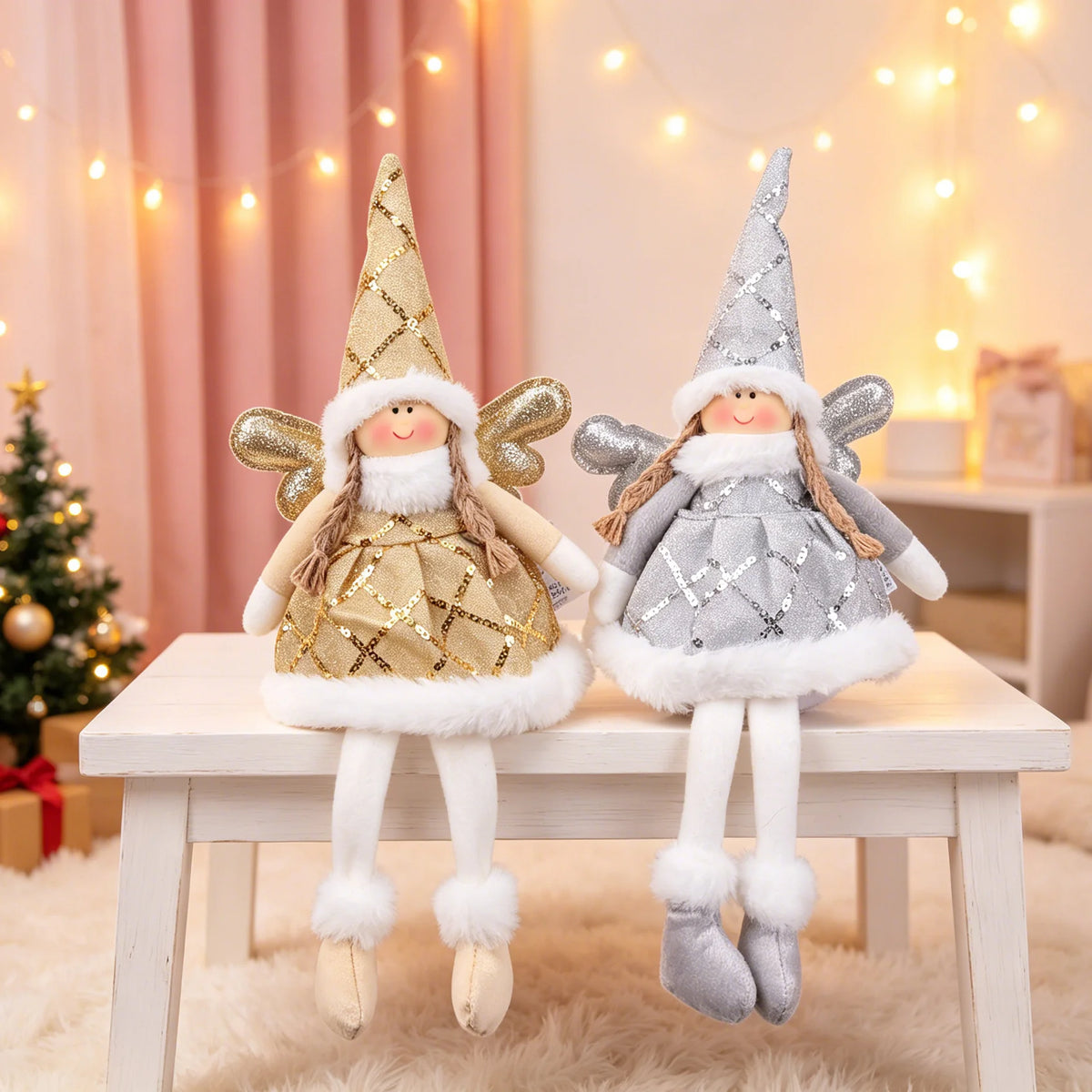 Angel Figurine Handmade Textile Tabletop Holiday Decor