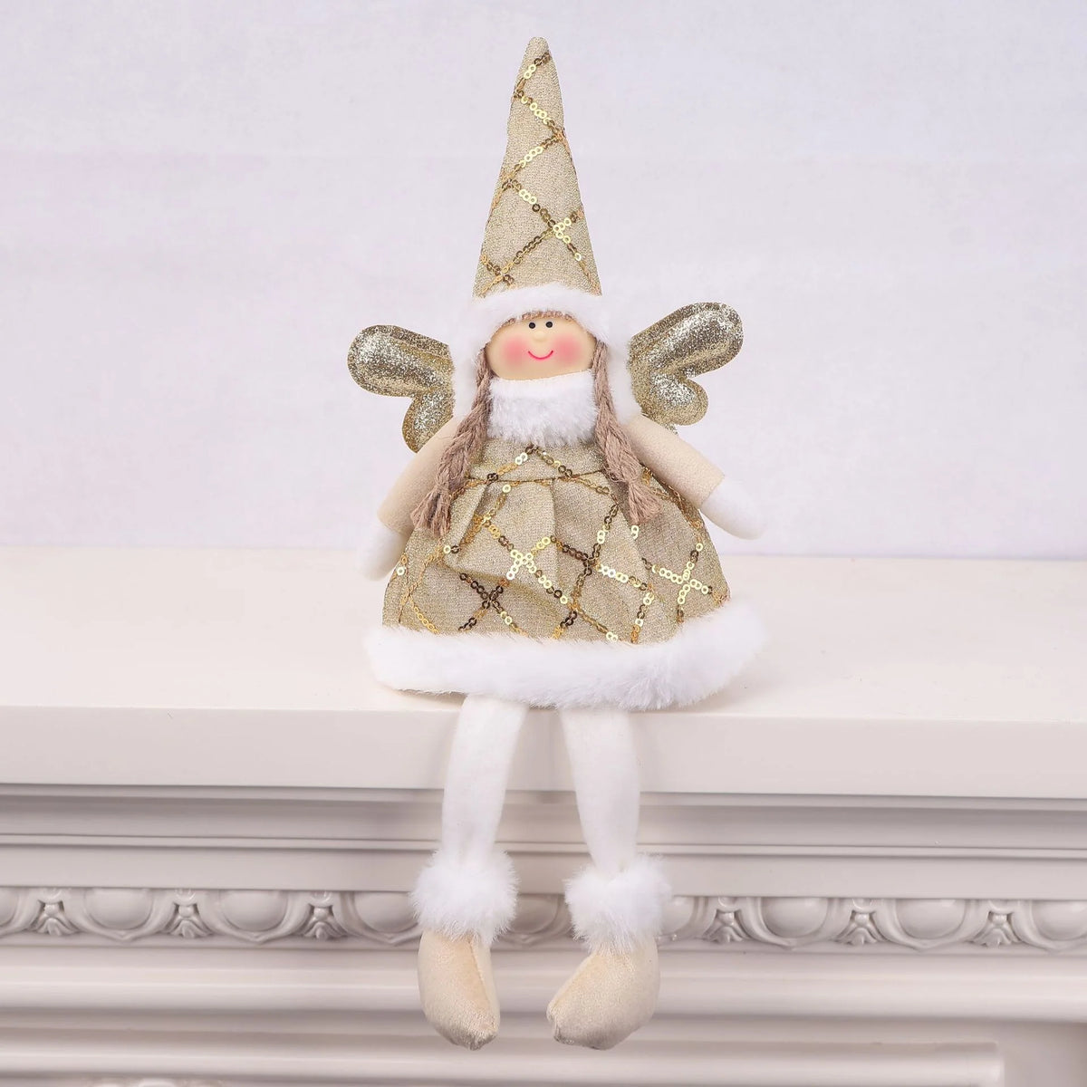Angel Figurine Handmade Textile Tabletop Holiday Decor