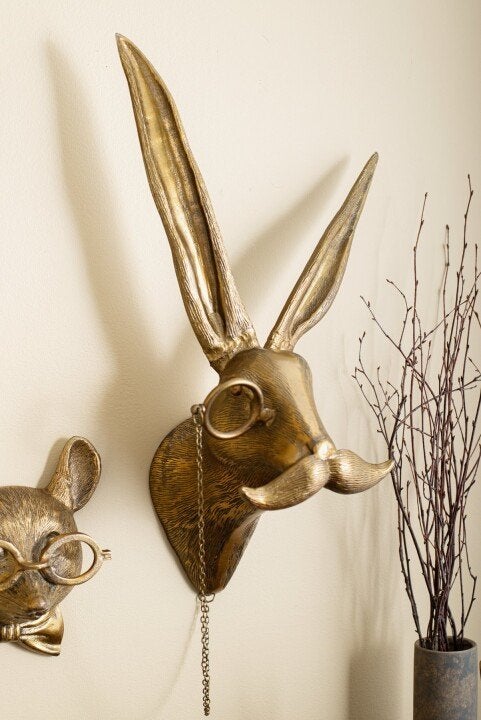 Animal Head Wall Decor Hand-Painted UV-Resistant & Lightweight