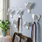 Animal Head Wall Hook Cast Iron Mounting Hardware Included