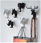 Animal Head Wall Hook Cast Iron Mounting Hardware Included