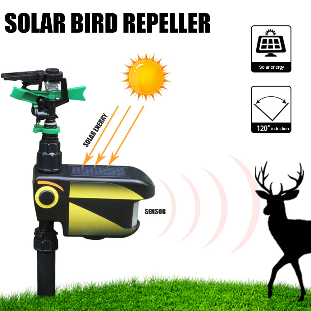 Animal Repellent Sprinkler Solar Motion-Activated Up To 36 Feet