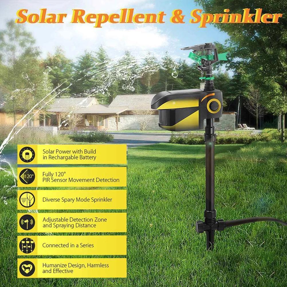 Animal Repellent Sprinkler Solar Motion-Activated Up To 36 Feet