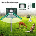 Animal Repeller Ultrasonic Motion-Activated Solar-Powered