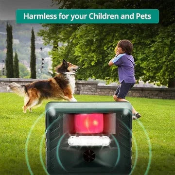 Animal Repeller Ultrasonic Motion-Activated Solar-Powered