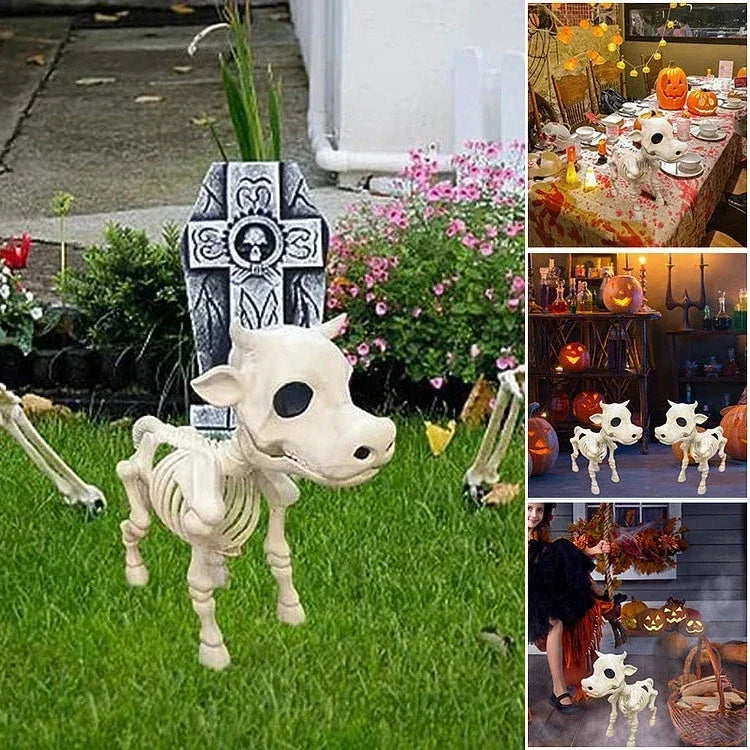 Animal Skeleton Decoration Weatherproof Resin & Carved Bone Detail