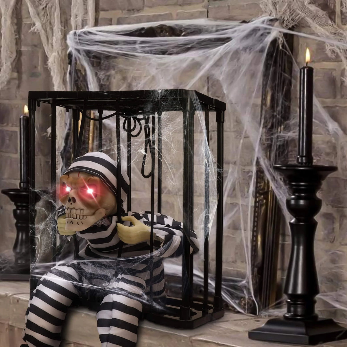 Animated Skull Motion-Activated Lunge Red LED Eyes & Scream