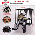 Animated Skull Motion-Activated Lunge Red LED Eyes & Scream