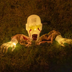 Animated Zombie Prop Motion-Activated Glowing Eyes Weather-Resistant Stakes