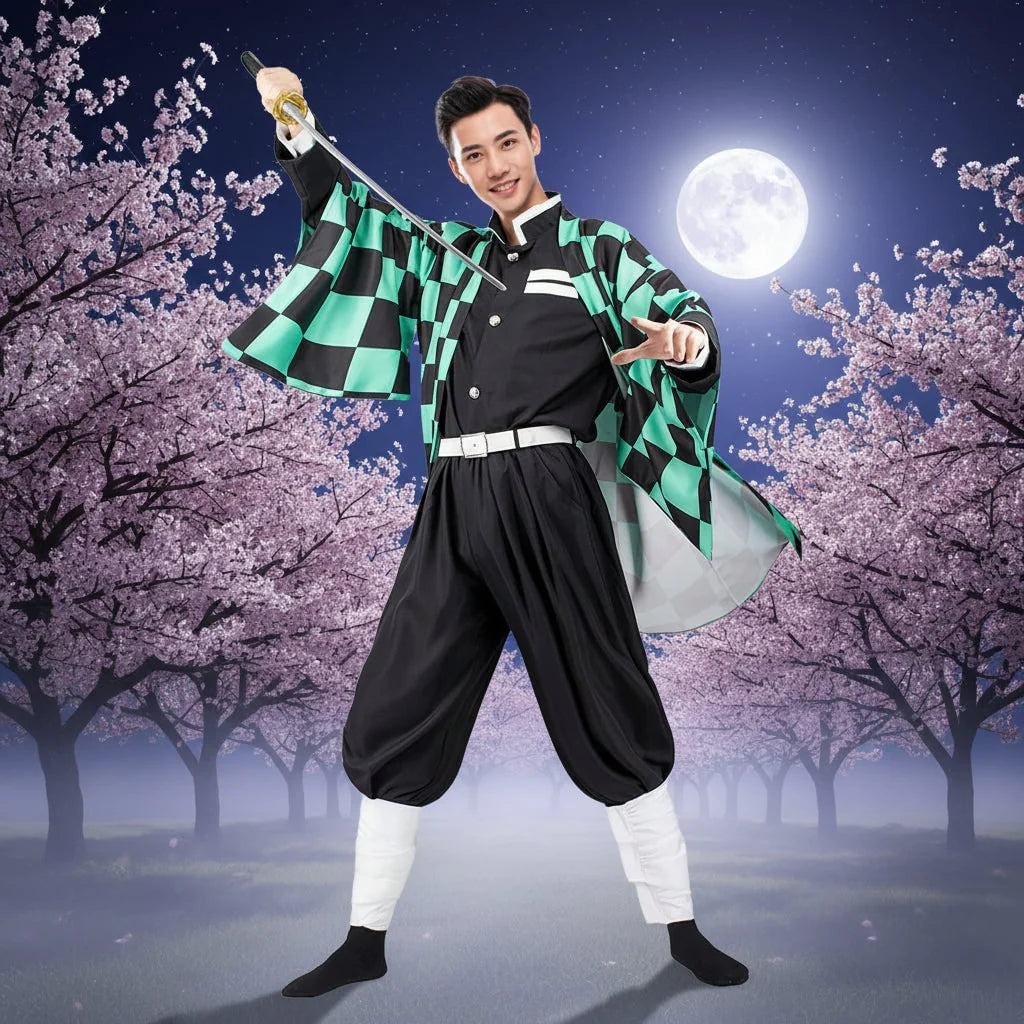 Anime Cosplay Costume Haori Jacket Multi-Piece Polyester Set