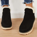 Ankle Boots Insulated Slip-On Elastic Laces Textured Grip Sole