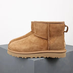 Ankle Boots Sheepskin Lined Suede Mini Platform