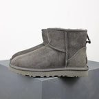 Ankle Boots Sheepskin Lined Suede Mini Platform