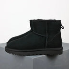 Ankle Boots Sheepskin Lined Suede Mini Platform