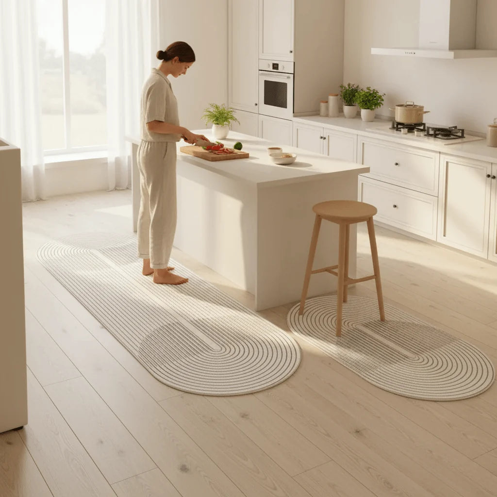 Anti-Fatigue Kitchen Mat Ergonomic PU Foam Non-Slip Backing