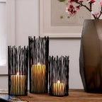 Anti-Rust Iron & Weighted Base Candlestick Stand