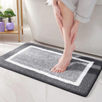 Anti-Slip Microfiber Plush Bath Mat (Machine Washable)