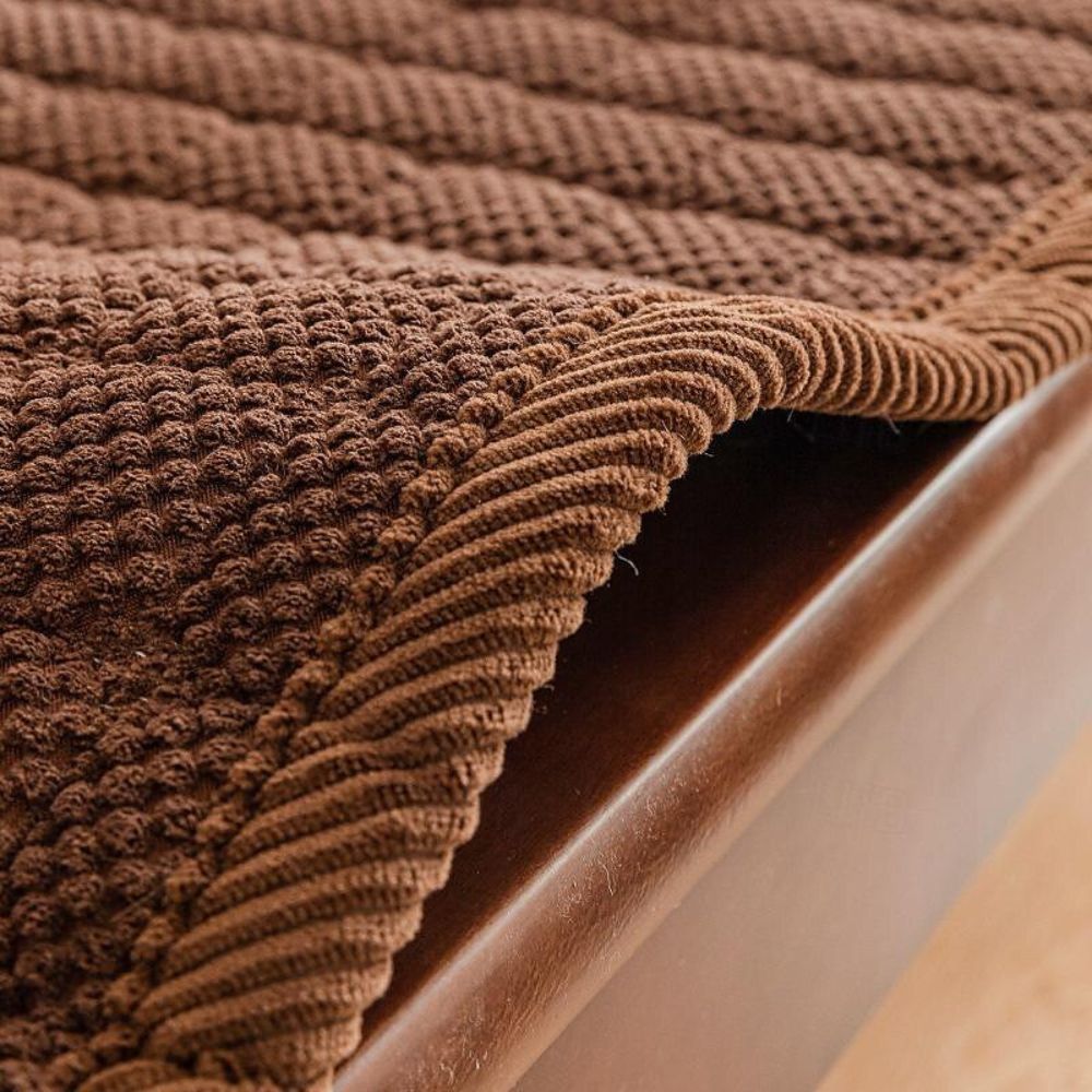 Anti-Slip Padded Corduroy Microfiber Sofa Seat Cover