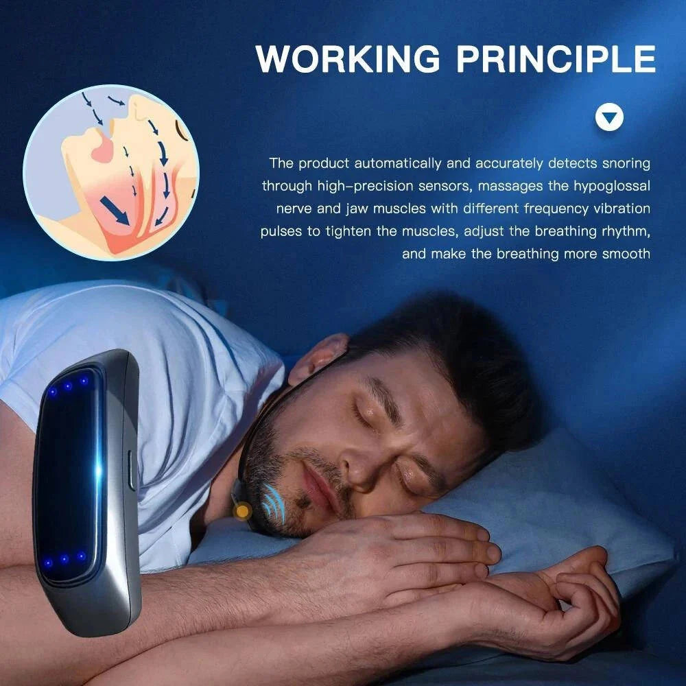 Anti-Snore Chin Strap Sensor 6-Level Vibration Adjustable Fit