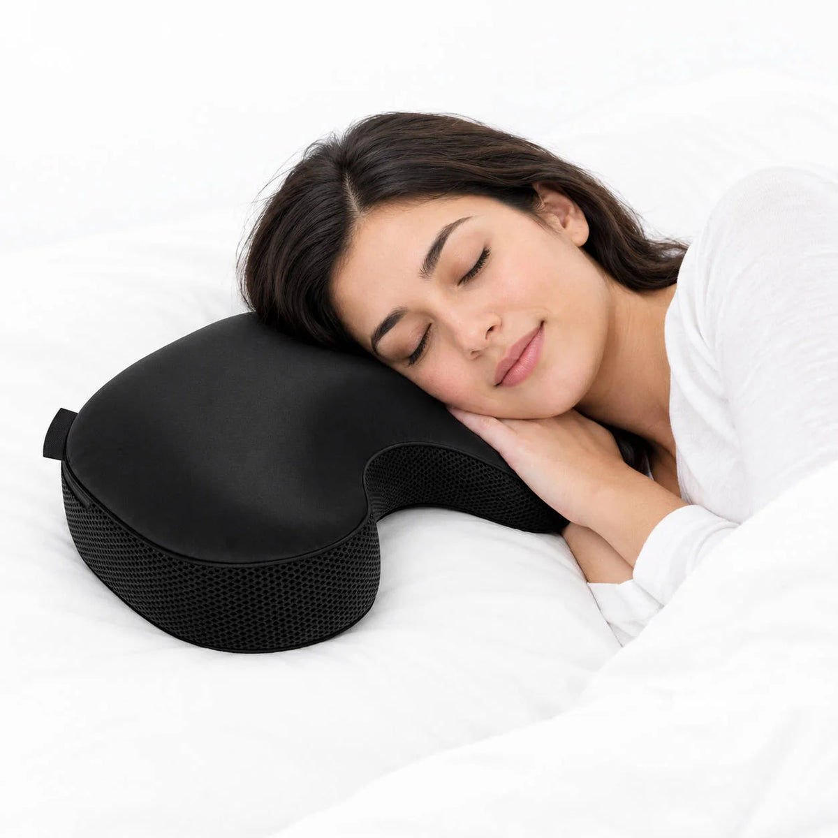 Anti-Wrinkle Pillow U-Shape Memory Foam Satin & Bamboo Case