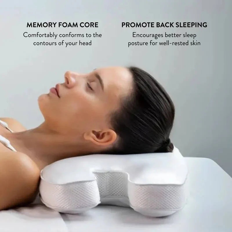 Anti-Wrinkle Pillow U-Shape Memory Foam Satin & Bamboo Case