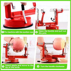 Apple Peeler Corer & Slicer Hand-Crank Suction Base
