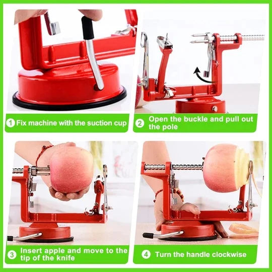 Apple Peeler Corer & Slicer Hand-Crank Suction Base