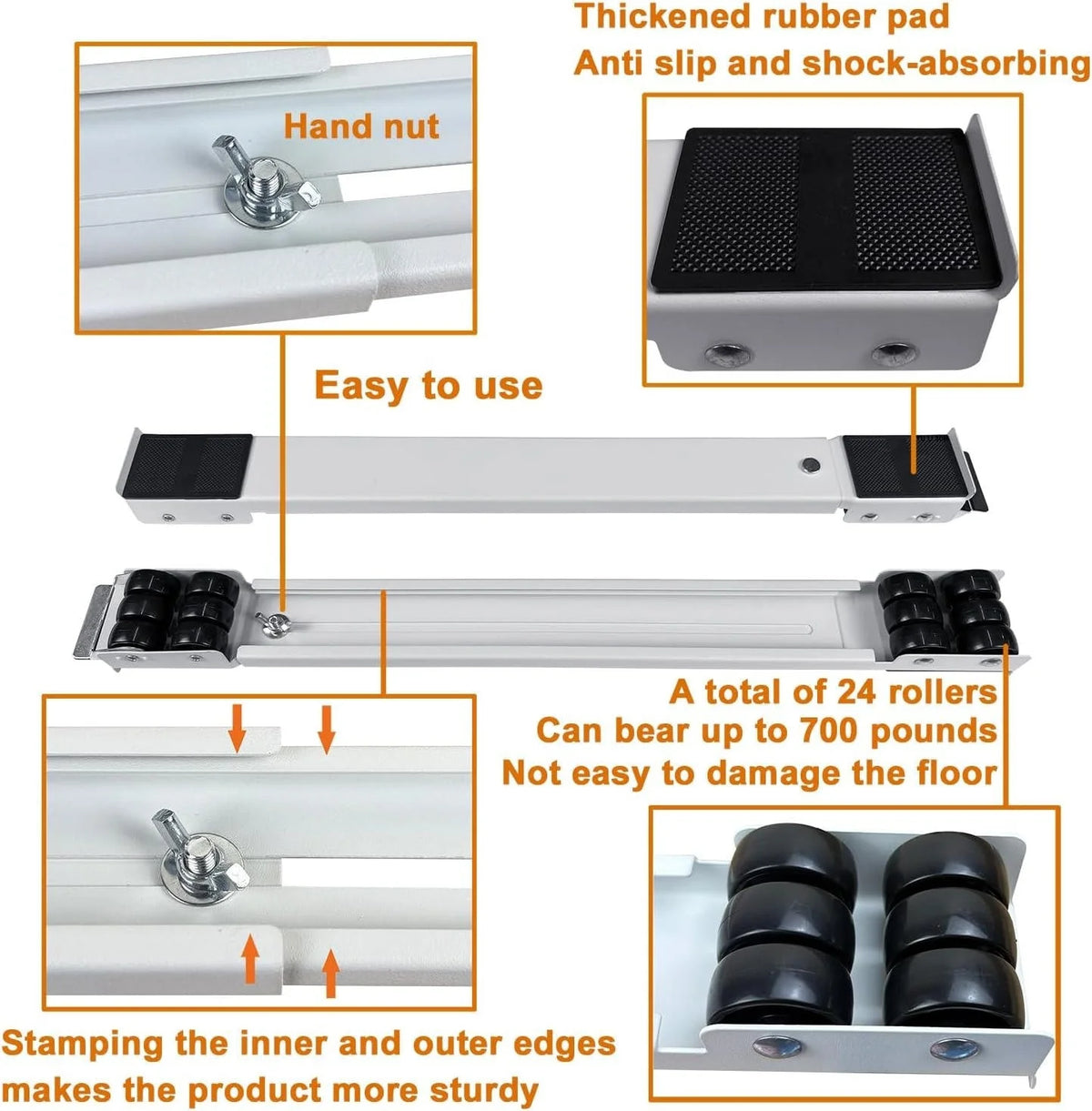 Appliance Dolly 661 lb Capacity Dual Brake Locks