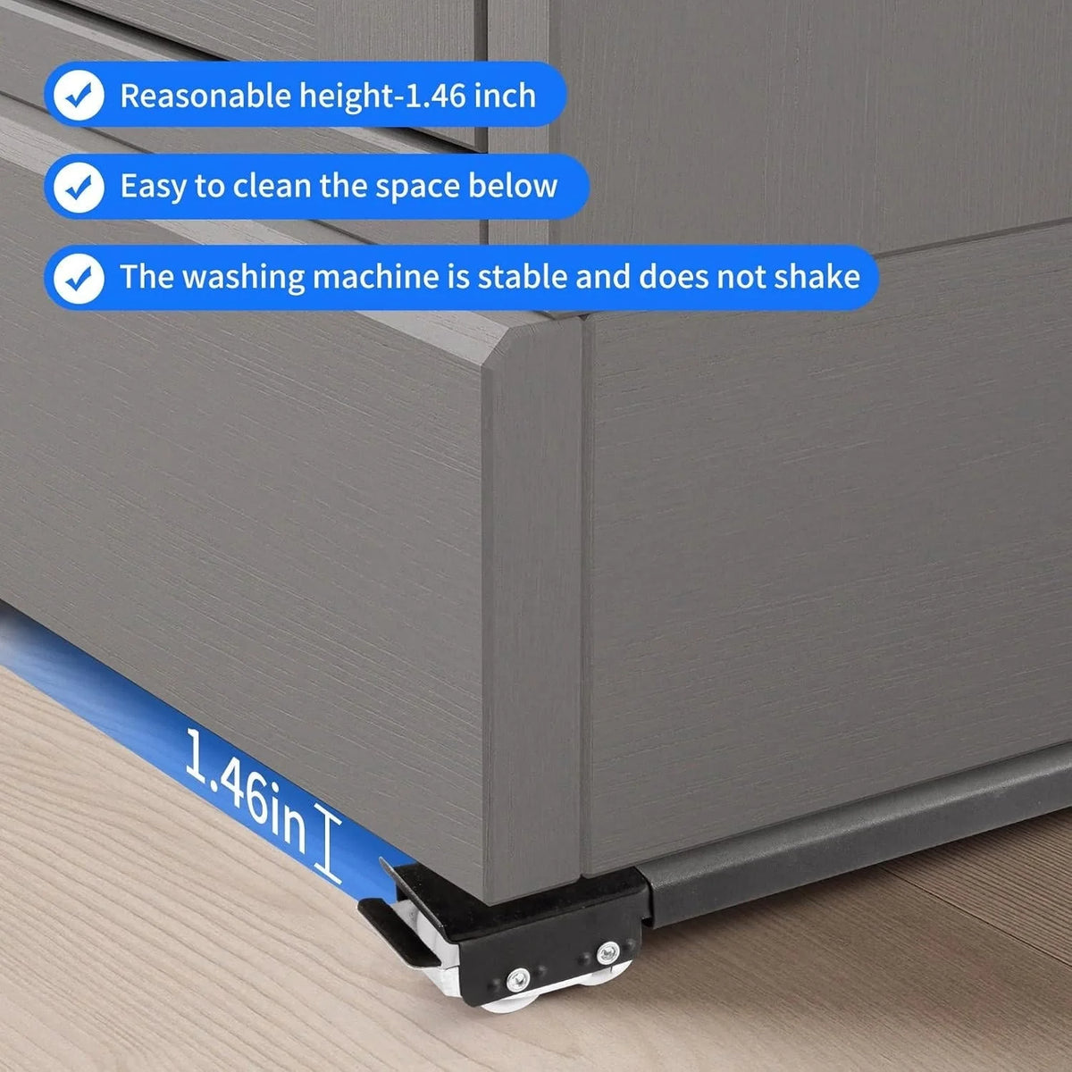 Appliance Roller Set Adjustable Metal Frame & Dual Brakes