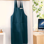 Apron Cross-Back Breathable Cotton Two Front Pockets