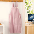 Apron Cross-Back Breathable Cotton Two Front Pockets