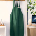 Apron Cross-Back Breathable Cotton Two Front Pockets