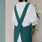 Apron Cross-Back Breathable Cotton Two Front Pockets