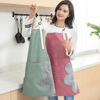 Apron Waterproof Oil-Resistant Large Pocket & Dual-Sided Towel