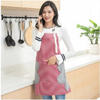 Apron Waterproof Oil-Resistant Large Pocket & Dual-Sided Towel